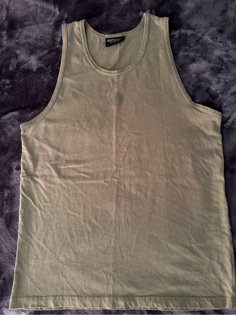 Ninth Hall Men’s Olive Tank Top - Classic Sleeveless Shirt